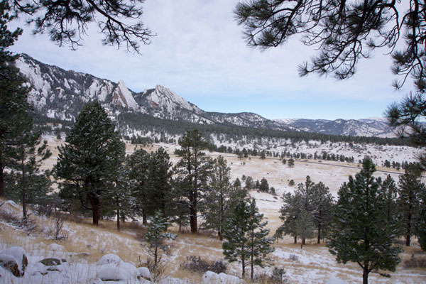 The view looking northwest from NCAR in Boulder, Colorado