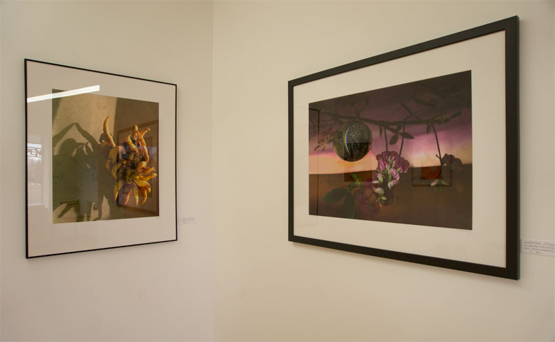 "Shadowing Buddha," (left) and "Solar Salvation," scenography by Stefka Trusz